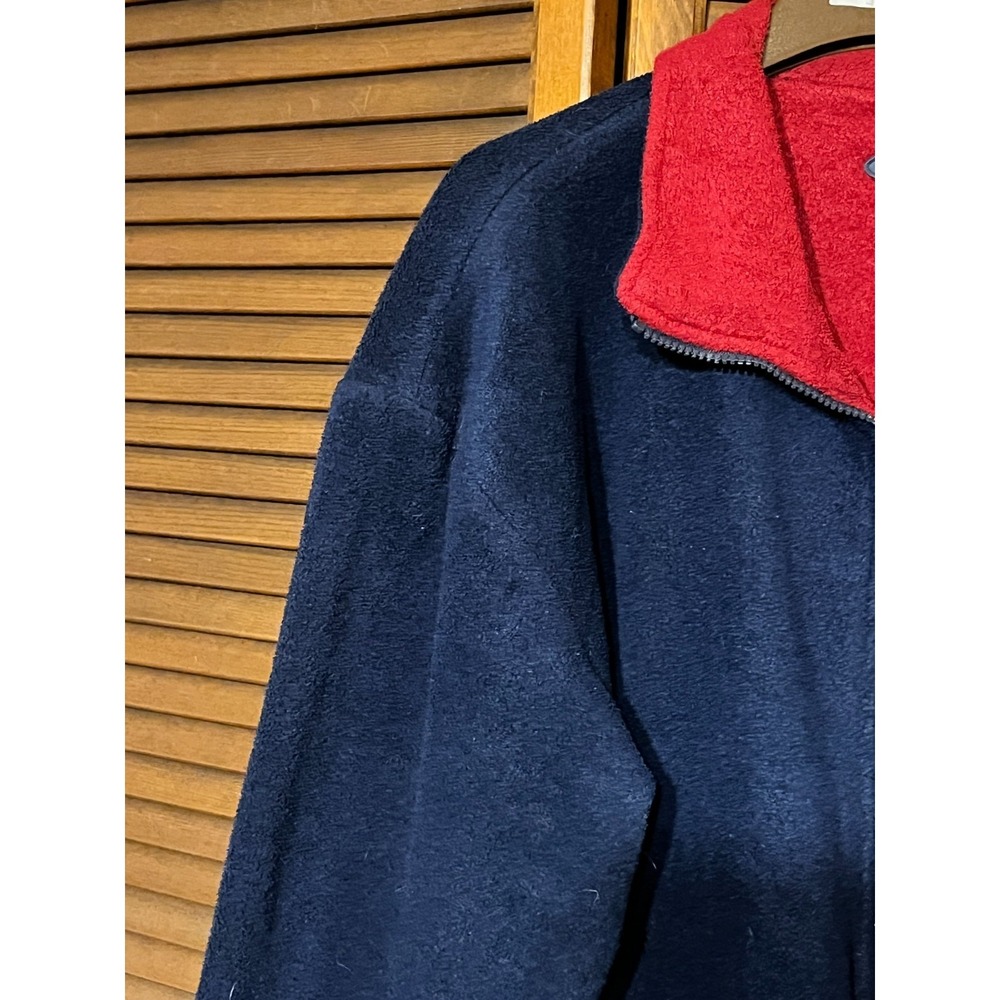 ICECUBE Womens Reversible Fleece Jacket Womens XL Navy Red Full Zip Vintage 90s - Picture 7 of 9